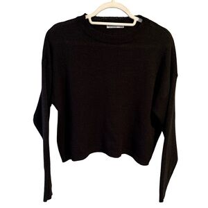 Bershka Black Knit Sweater Size S Cozy Lightweight Streetwear Minimalist Fall